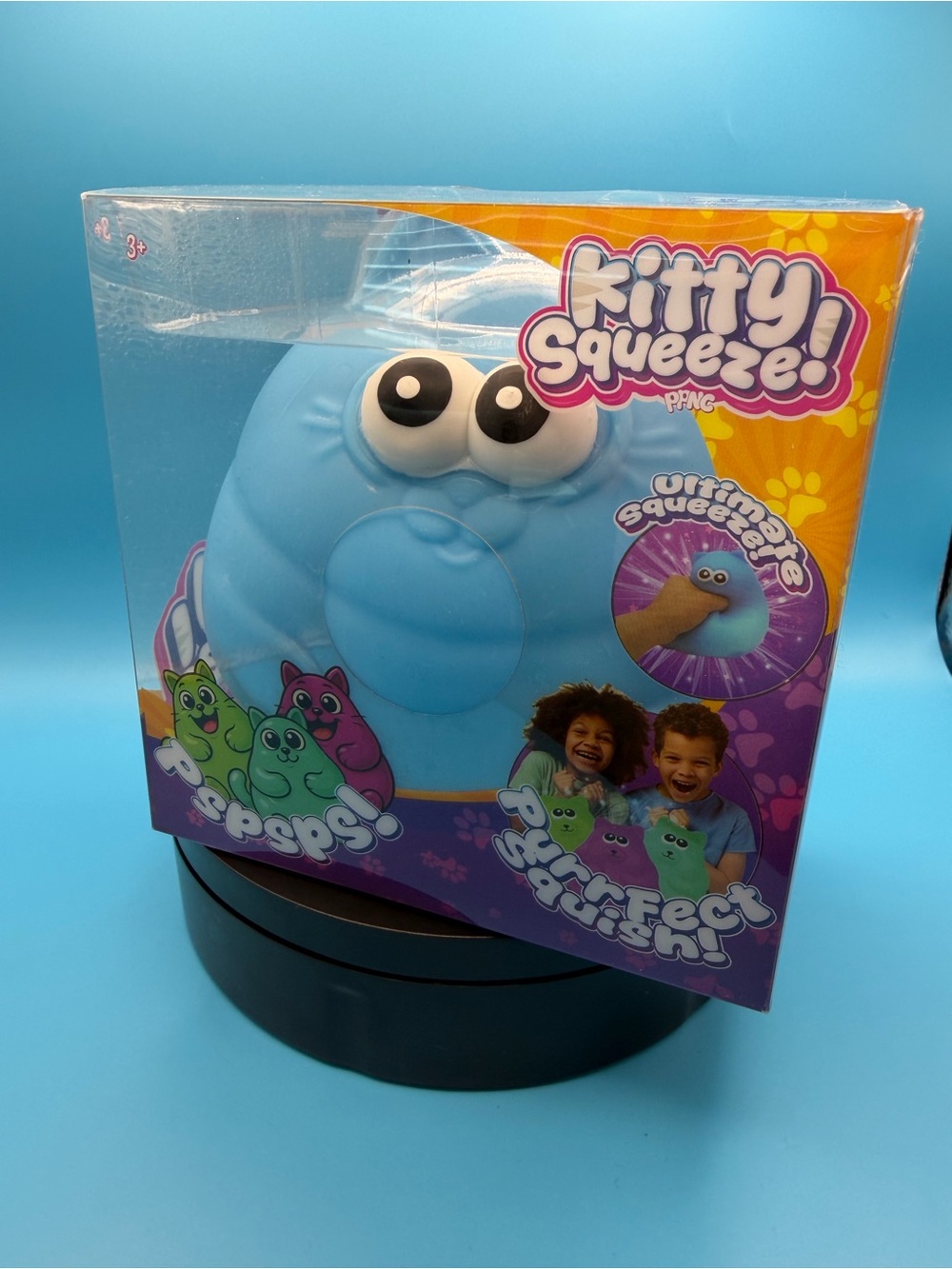 Squeeze Kitty Squeeze! Blue Squeezable Toy